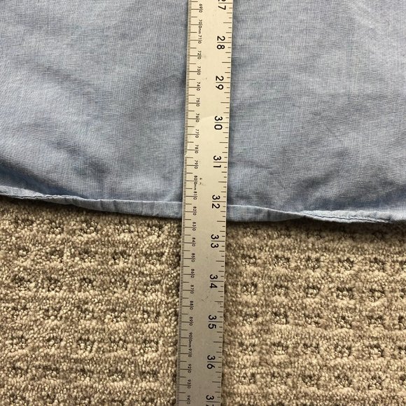 QUIKSILVER Shirt Men XXL Blue Button Down Modern Fit Casual Pocket Poly Cotton - Picture 10 of 10